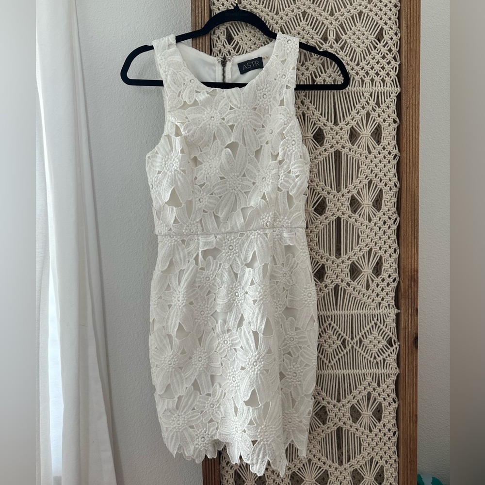 ASTR The Label white lace dress XS